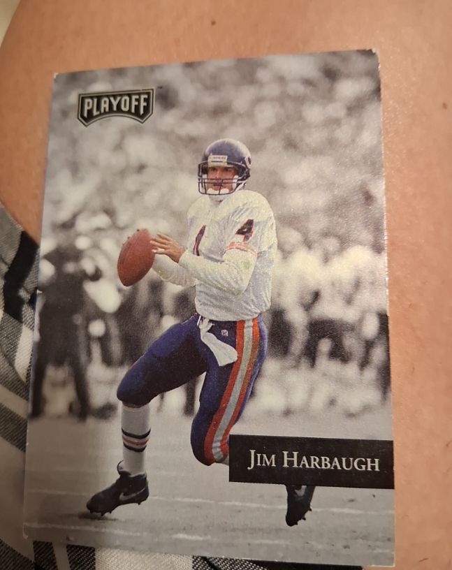 1992 Playoff #80 Jim Harbaugh Chicago Bears — front