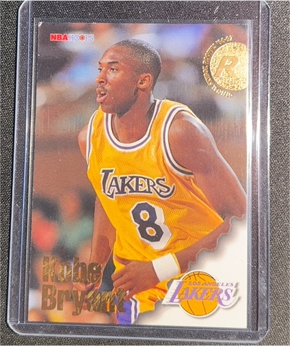 1996-97 NBA Hoops #281 Kobe Bryant Rookie Card — front