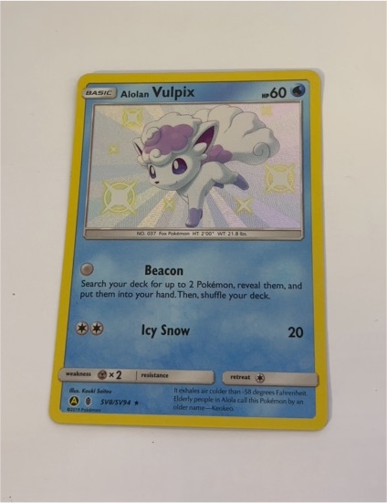 Pokémon TCG Hidden Fates #SV8 Alolan Vulpix — front