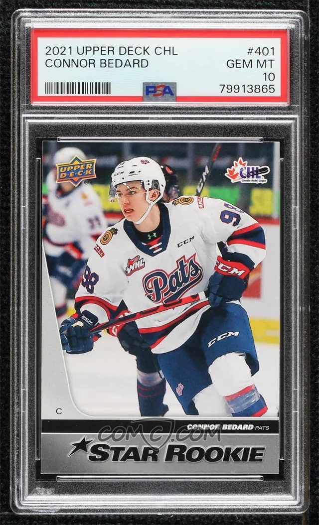 2021 Upper Deck CHL #401 Connor Bedard Star Rookie — front