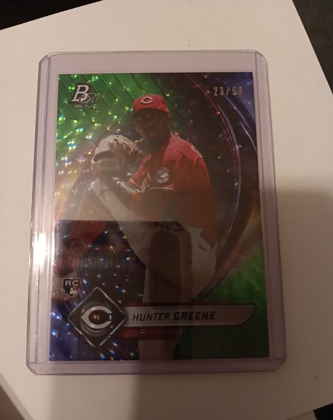 2022 Bowman Platinum #29 Hunter Greene — front