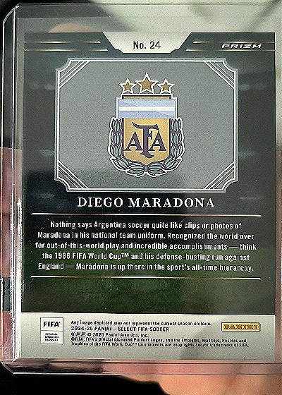2024-25 Panini Select FIFA #24 Diego Maradona — back
