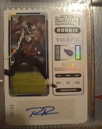 2022 Panini Contenders Rookie Ticket #88 Reggie Roberson Jr — front
