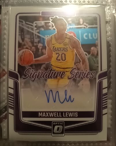 2024-25 Panini Donruss Optic Signature Series #SS-ML Maxwell Lewis — front