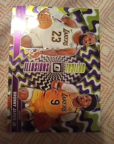 2024-25 Panini Donruss Optic #2 Optical Illusions LeBron James / Bronny James Jr — front
