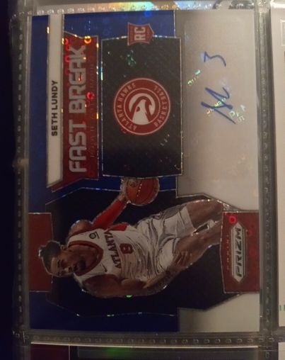 2023-24 Panini Prizm Fast Break Rookie Autograph Seth Lundy — front