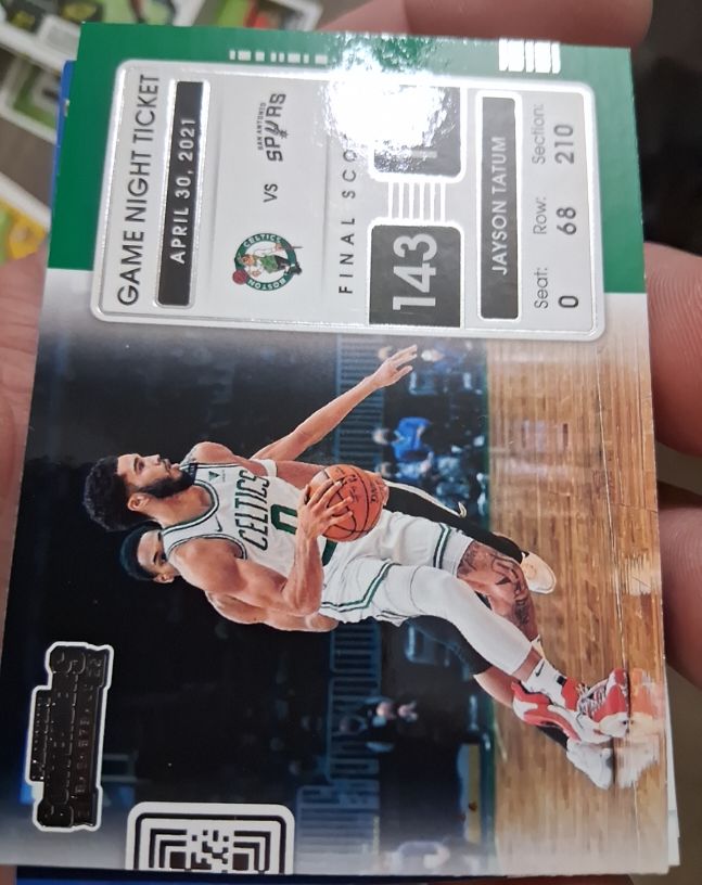 2021-22 Panini Contenders Game Night Ticket #18 Jayson Tatum — front