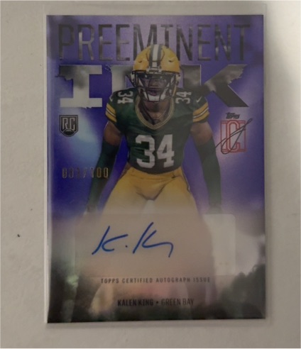 2024 Topps Signature Class #PI-KK Kalen King Preeminent Ink Auto — front