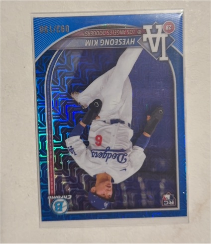 2025 Bowman Chrome #28 Hyeseong Kim Mojo Refractor Rookie — front