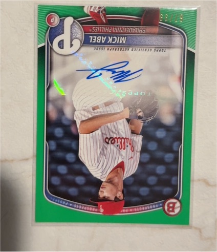 2025 Bowman Baseball #BPA-MA Mick Abel — front