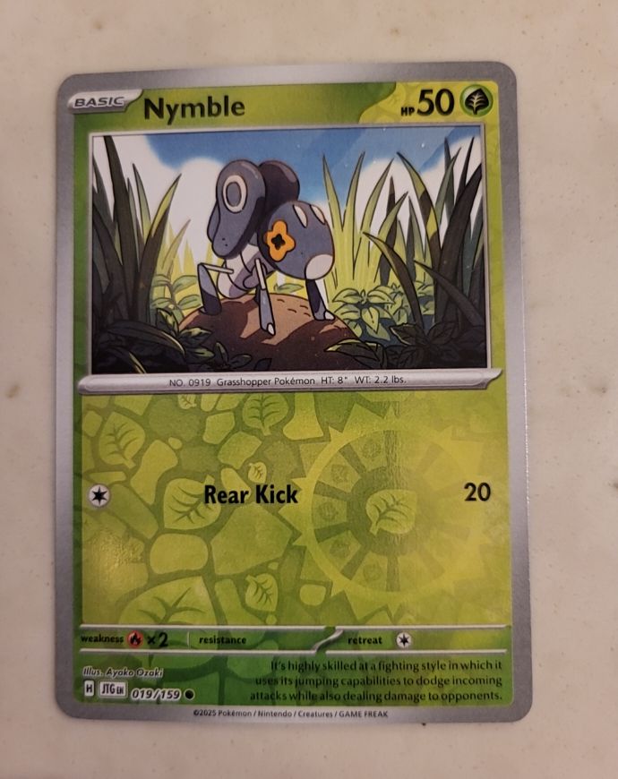 2025 Pokémon Journey Together #019 Nymble — front