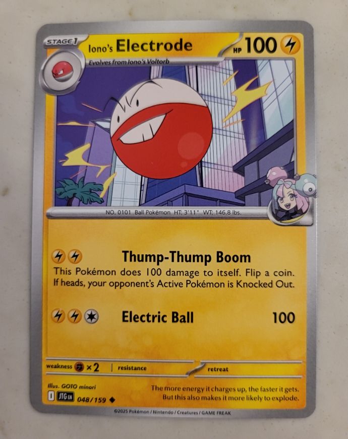 2025 Pokémon Journey Together #048 Iono's Electrode — front