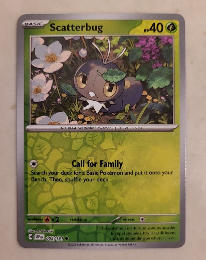 2024 Pokémon Surging Sparks #005 Scatterbug — front