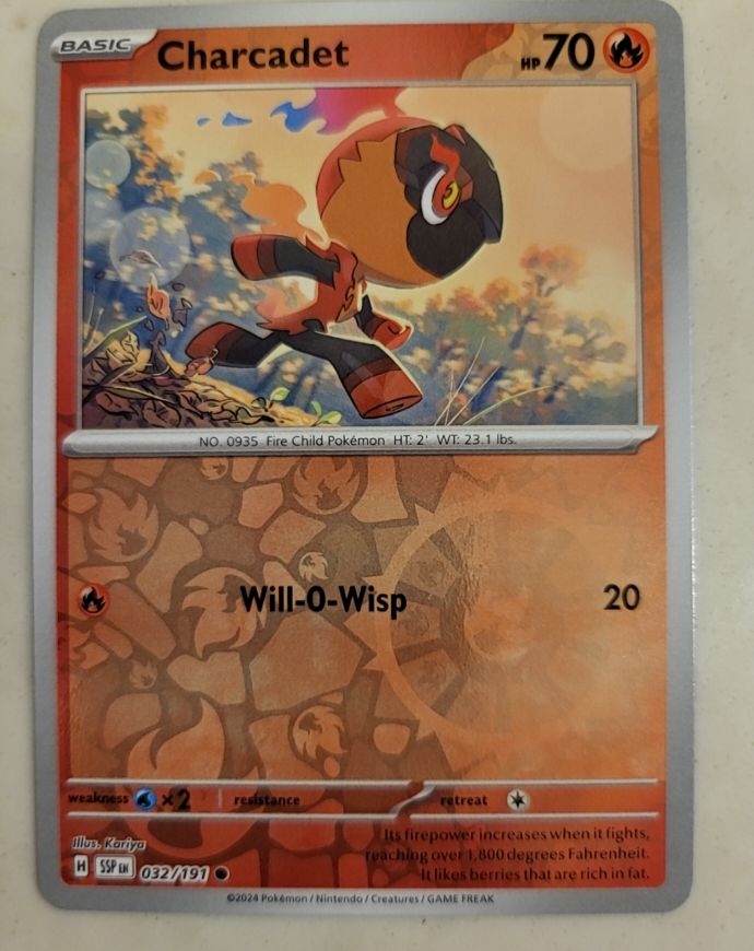 2024 Pokémon SV08: Surging Sparks #032 Charcadet — front
