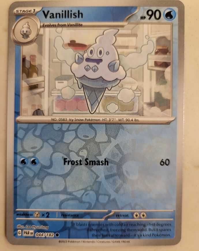 2023 Pokemon TCG Paradox Rift #044 Vanillish — front