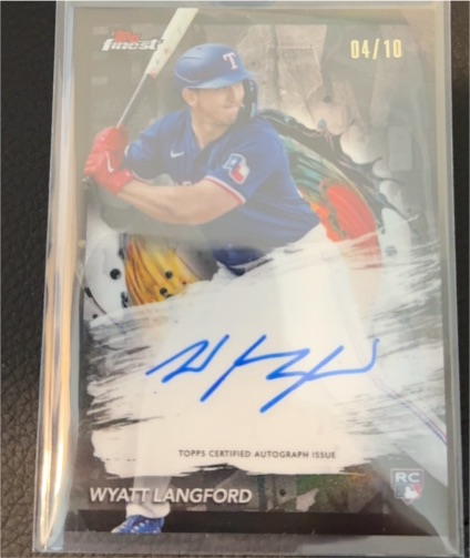 2024 Topps Finest Finest Autographs #FA-WL Wyatt Langford — front
