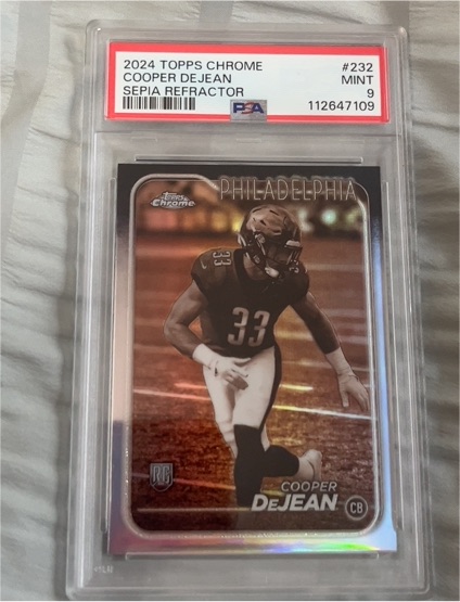 2024 Topps Chrome #232 Cooper DeJean Sepia Refractor — front