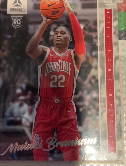 2022 Panini Chronicles Draft Picks Luminance #18 Malaki Branham — front