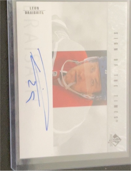 2003-04 Upper Deck SP Authentic Sign of the Times #SOT-LD Leon Draisaitl — front