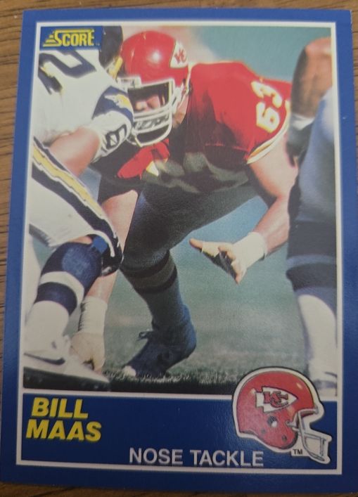 1989 Score #26 Bill Maas — front