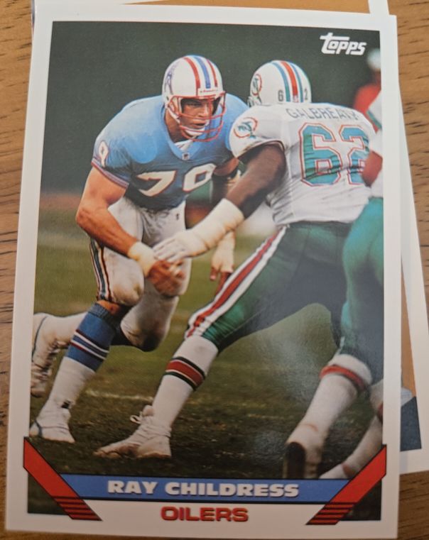 1993 Topps #318 Ray Childress Houston Oilers — front