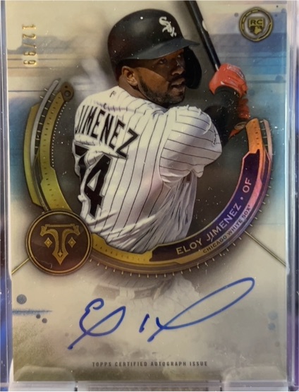 2019 Topps Triple Threads Rookie Autographs #RAU-EJ Eloy Jimenez — front