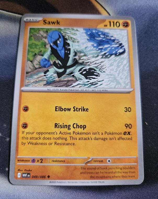2025 Pokémon #049 Sawk — front