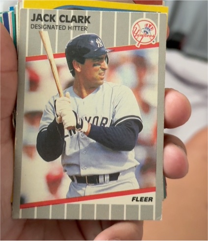 1989 Fleer #252 Jack Clark — front