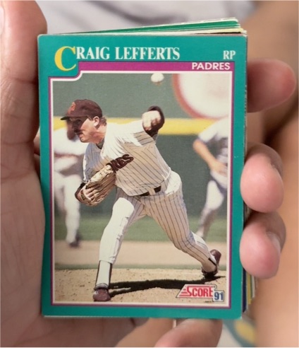 1991 Score #184 Craig Lefferts — front