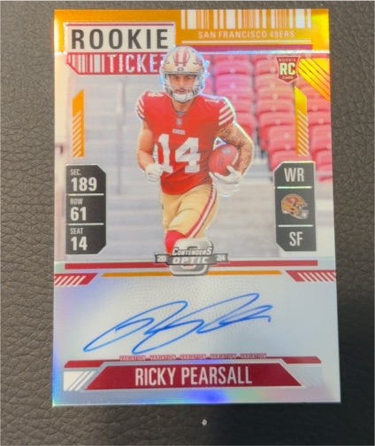 2024 Panini Contenders Optic Rookie Ticket #189 Ricky Pearsall — front