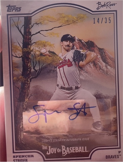 2025 Topps x Bob Ross The Joy of Baseball #14/35 Spencer Strider — front