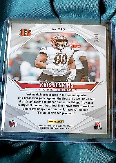 2024 Panini Phoenix #215 Kris Jenkins — back