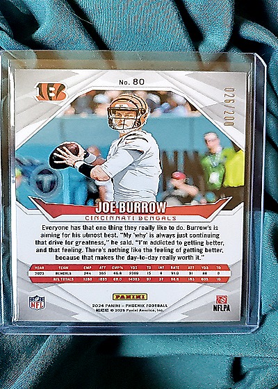 2024 Panini Phoenix #80 Joe Burrow — back