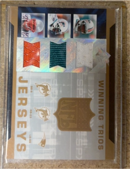 2007 Upper Deck SPx Winning Trios Jerseys #WT-CBS Daunte Culpepper/Ronnie Brown/Junior Seau — front