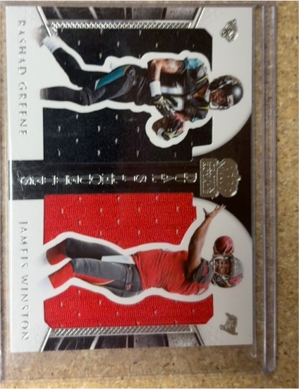 2014 Panini Crown Royale Tools of the Trade Dual Silhouettes #TT-2 Richard Greene Jameis Winston — front