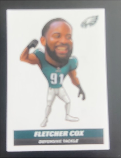 2021 Panini NFL Sticker & Card Collection Big Head #329 Fletcher Cox — front