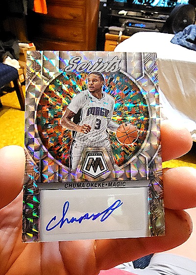 2022-23 Panini Mosaic Scripts #MS-OKE Chuma Okeke — front