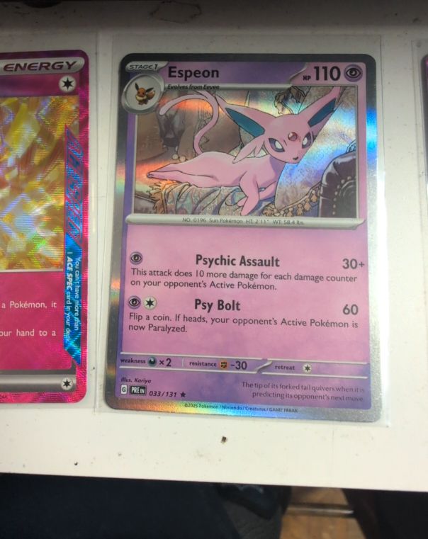 2025 Pokémon Prismatic Evolutions #033 Espeon — front