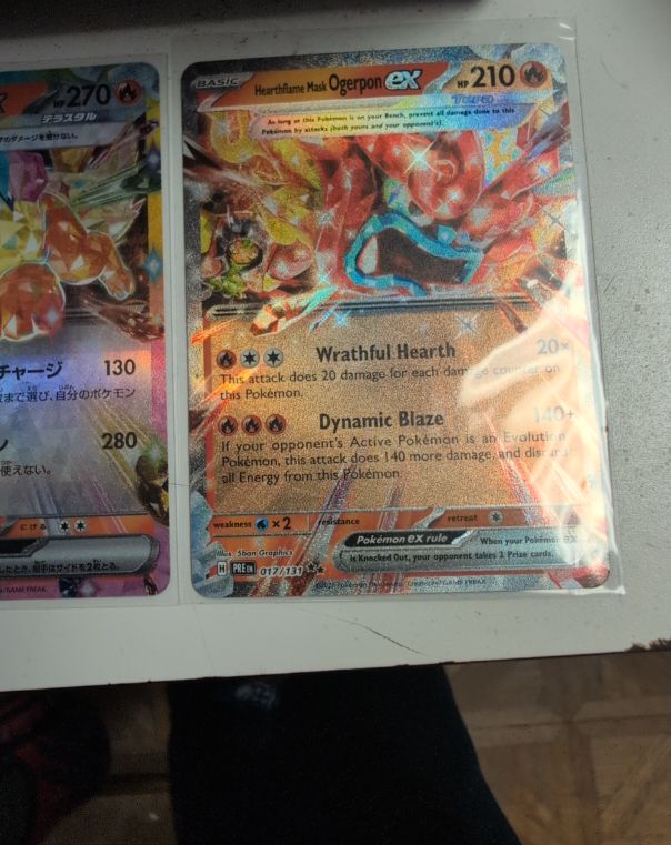 Pokemon Prismatic Evolutions #017 Hearthflame Mask Ogerpon ex — front