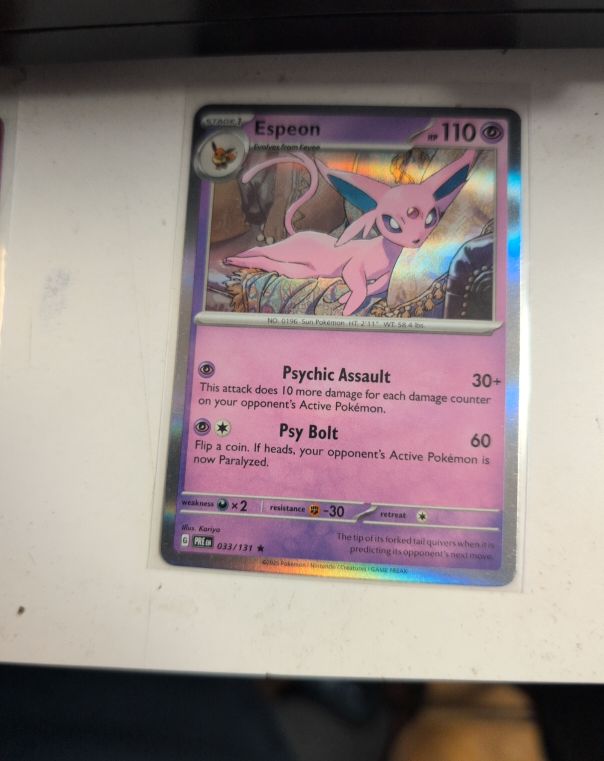 2016 Pokémon Prismatic Evolutions #033 Espeon — front