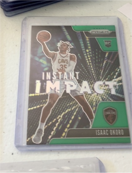 2020-21 Panini Prizm #13 Isaac Okoro Instant Impact Rookie Card — front