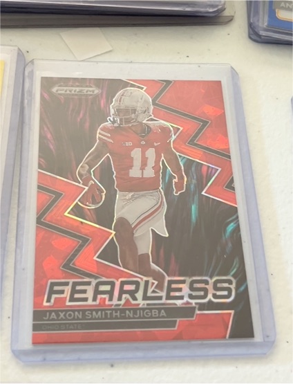 2023 Panini Prizm Draft Picks Fearless #F-22 Jaxon Smith-Njigba — front