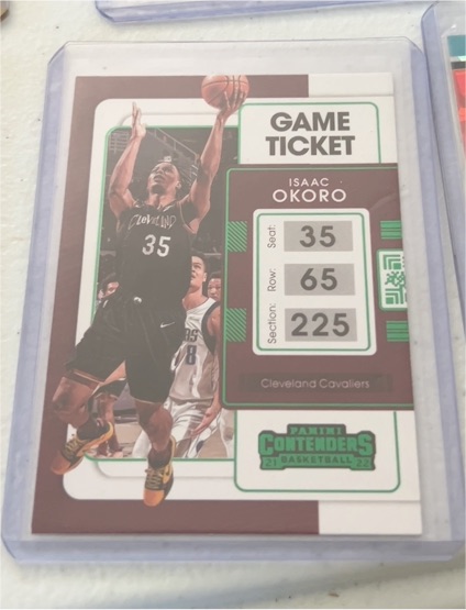 2021-22 Panini Contenders Game Ticket Isaac Okoro — front