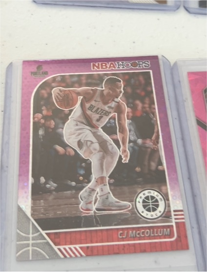 2019-20 Panini NBA Hoops Premium Stock #158 CJ McCollum — front