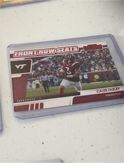 2021 Panini Contenders Draft Picks #10 Caleb Farley Front Row Seats — front