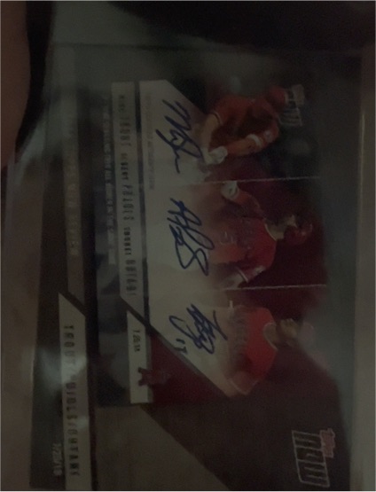 2019 Topps Now Review #TN-9 Mike Trout Shohei Ohtani Albert Pujols — front