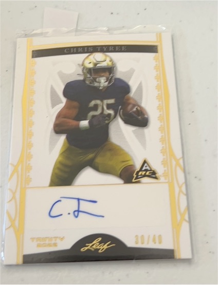 2022 Leaf Trinity RC Auto Chris Tyree — front