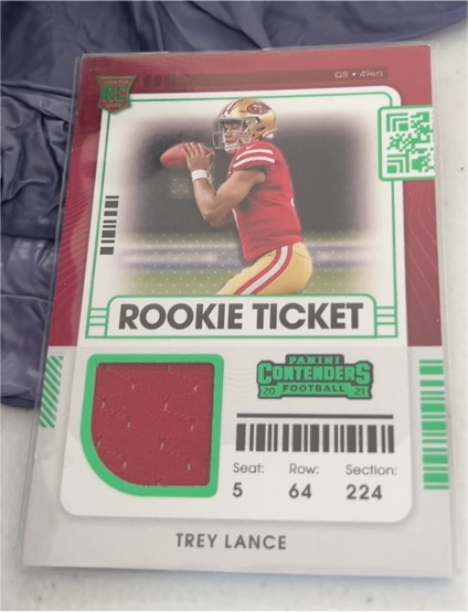 2021 Panini Contenders Rookie Ticket #RTS-TLA Trey Lance — front