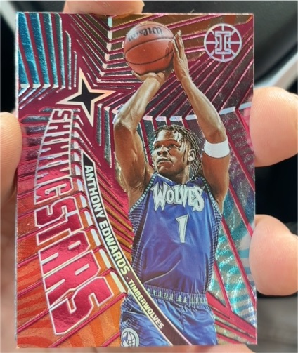 2021-22 Panini Illusions #3 Anthony Edwards Shining Stars — front