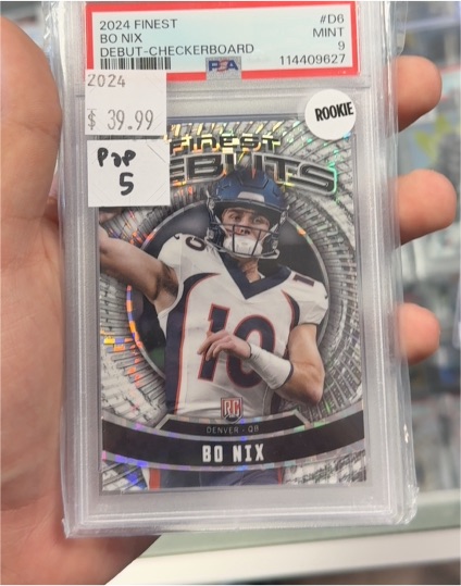 2024 Topps Finest #D-6 Bo Nix Finest Debuts — front